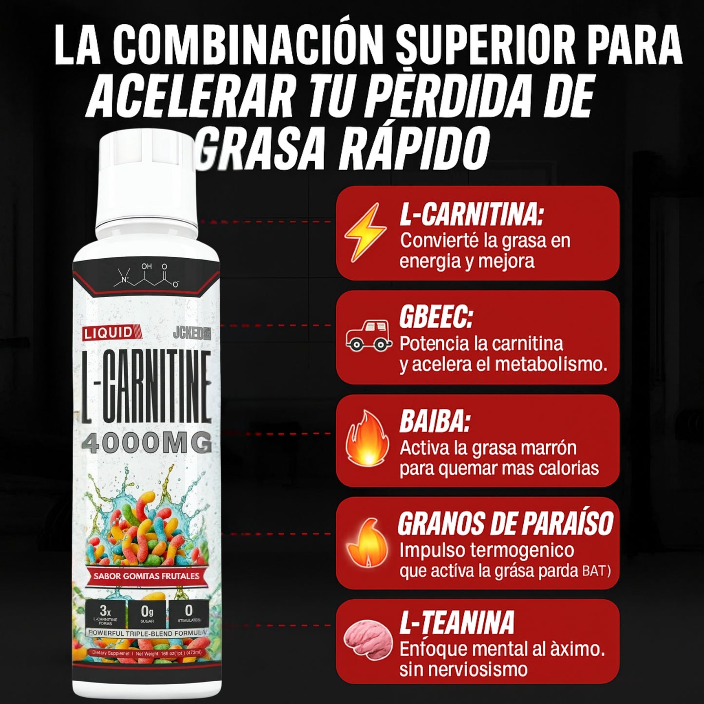 L-Carnitina Líquida Jacked™